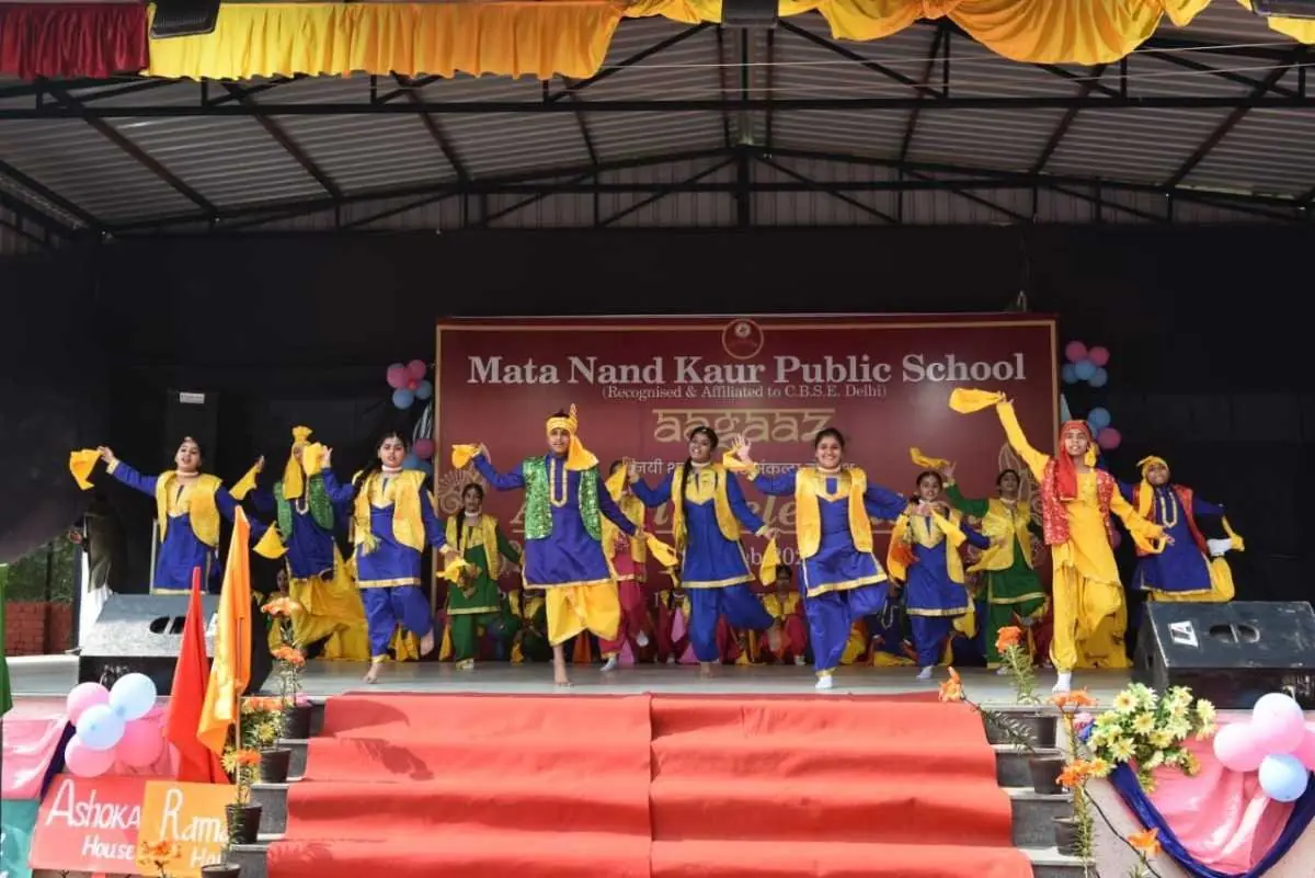 Students doing bhangra