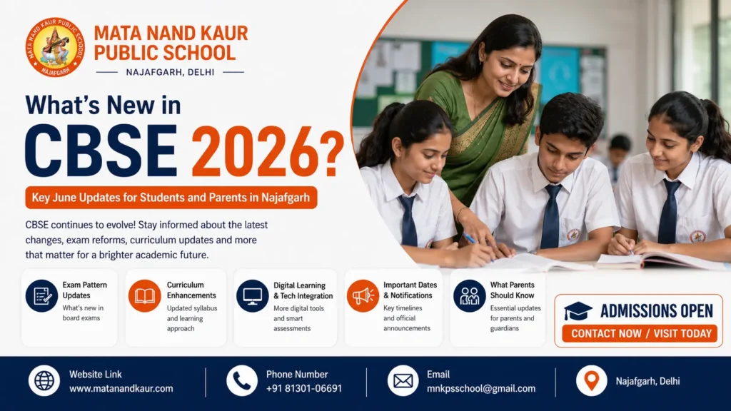 What's New in CBSE 2026 Key June Updates for Students and Parents in Najafgarh