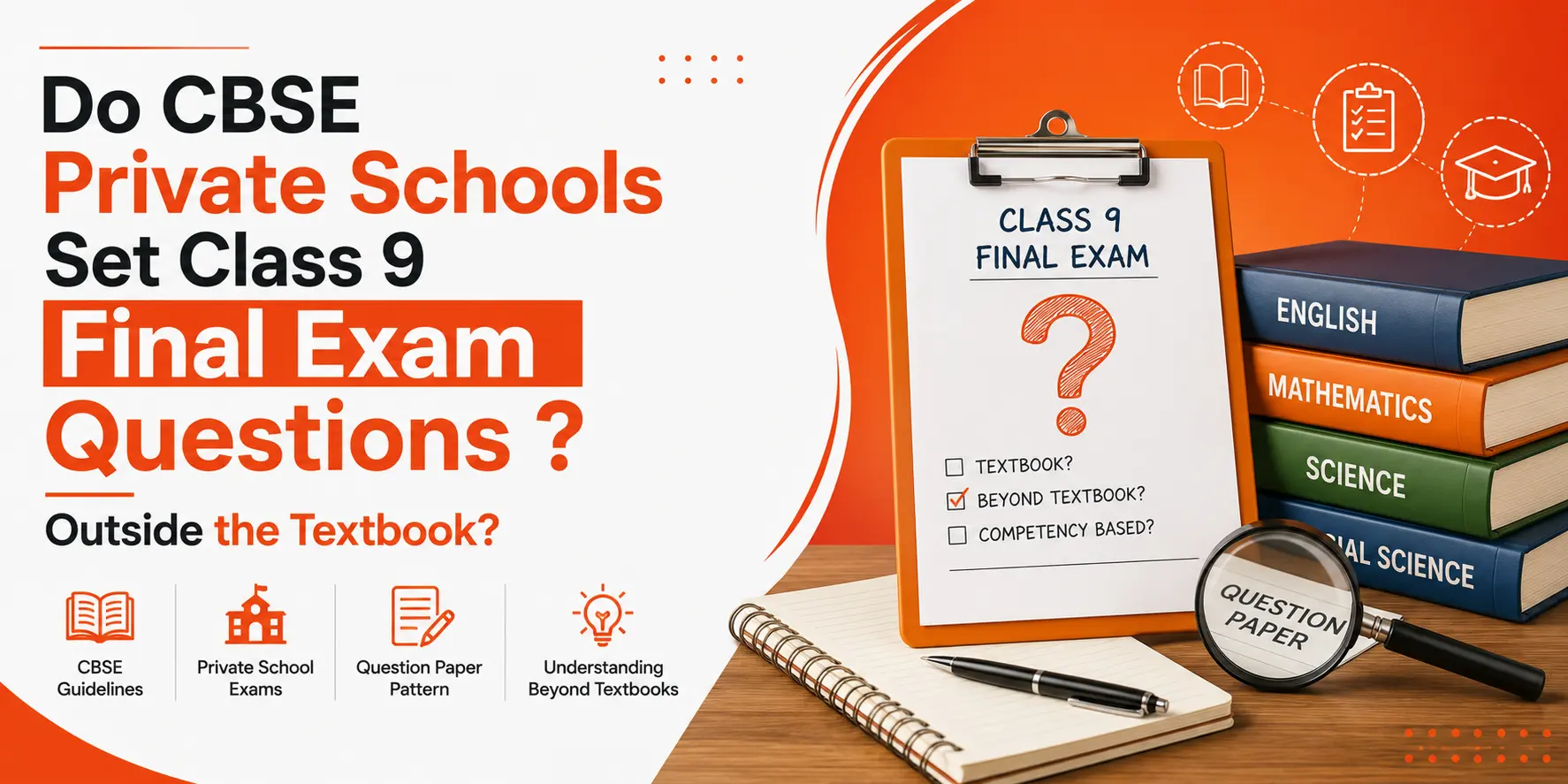 Do CBSE Private Schools Set Class 9 Final Exam Questions Outside the Textbook